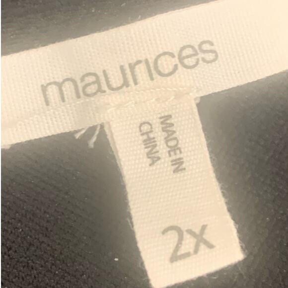 Maurices Cardigan Jacket 2X Black Open Front Notch Lapel Business Casual Classic - Picture 3 of 9